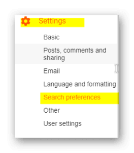 blogspot search console settings